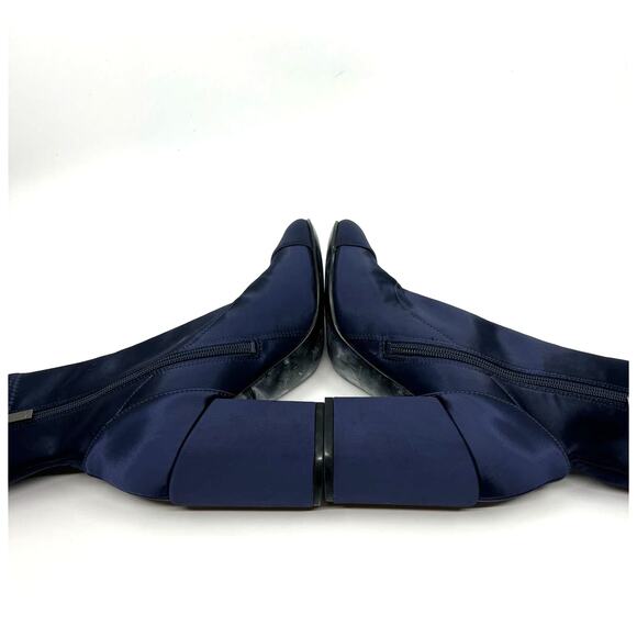 Marc Fisher ICELA Blue Satin Ankle Booties Women's 6 US - Picture 7 of 9